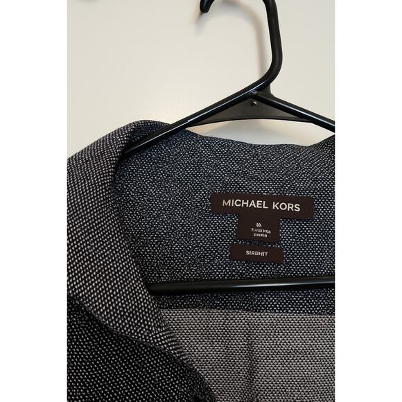 Michael Kors Men’s XL Slim Fit Navy Micro Dot Button Down Shirt - Picture 2 of 3